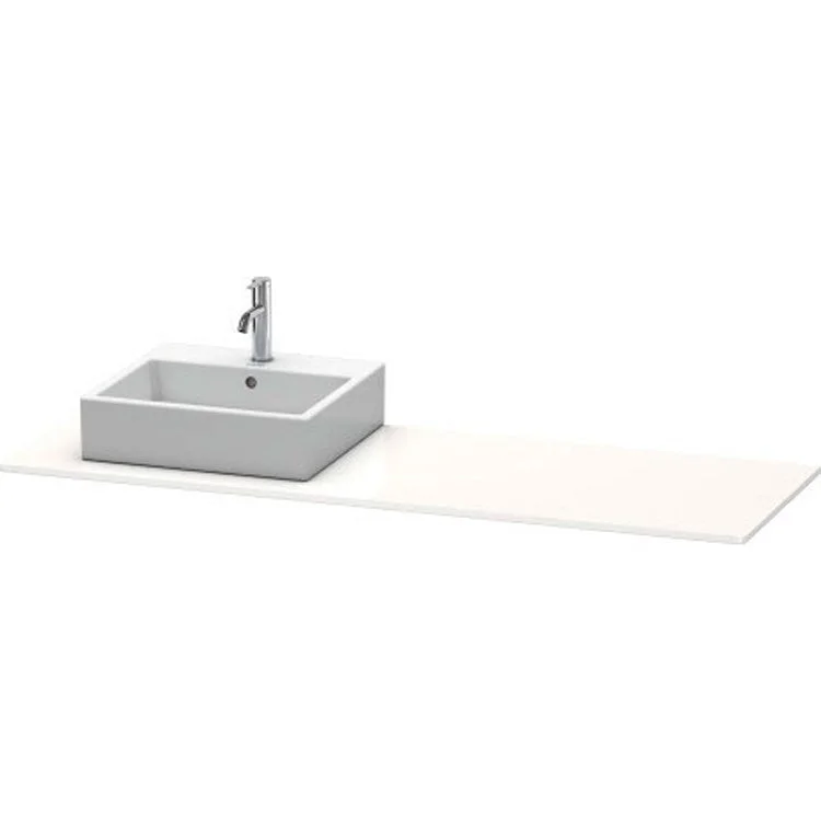 Lavatory Console XSquare White High Gloss Single Basin 63 x 21-5/8 Inch Left