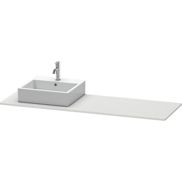 Lavatory Console XSquare White Satin Matte Single Basin 63 x 21-5/8 Inch Left