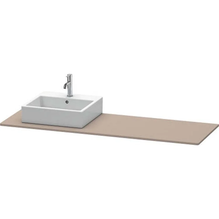 Lavatory Console XSquare Basalt Matte Single Basin 21-5/8 x 63 Inch Left Basin