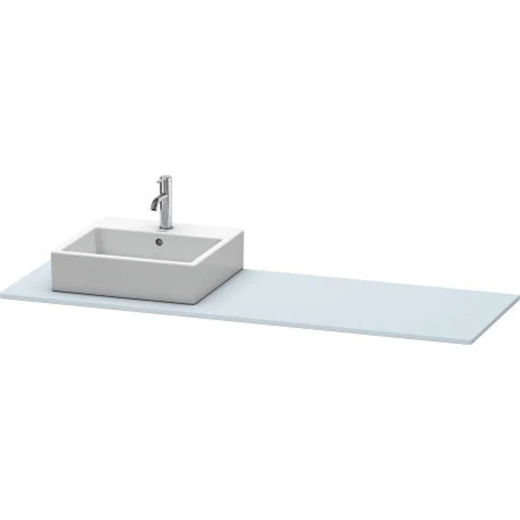 Lavatory Console XSquare Light Blue Satin Matte Single Basin 63 x 21-5/8 Inch Left