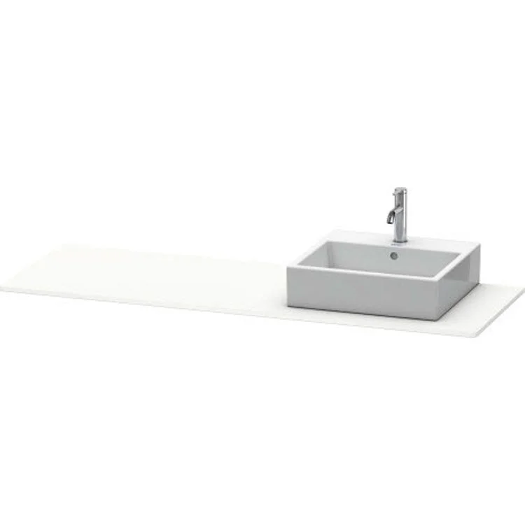 Lavatory Console XSquare White Matte Single Basin 63 x 21-5/8 Inch Right