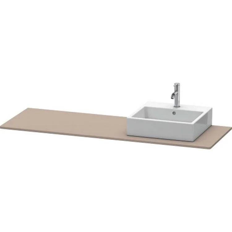 Lavatory Console XSquare Basalt Matte Single Basin 21-5/8 x 63 Inch Right Basin