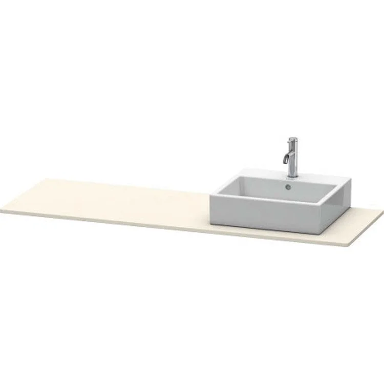 Lavatory Console XSquare Taupe Matte Single Basin 63 x 21-5/8 Inch Right