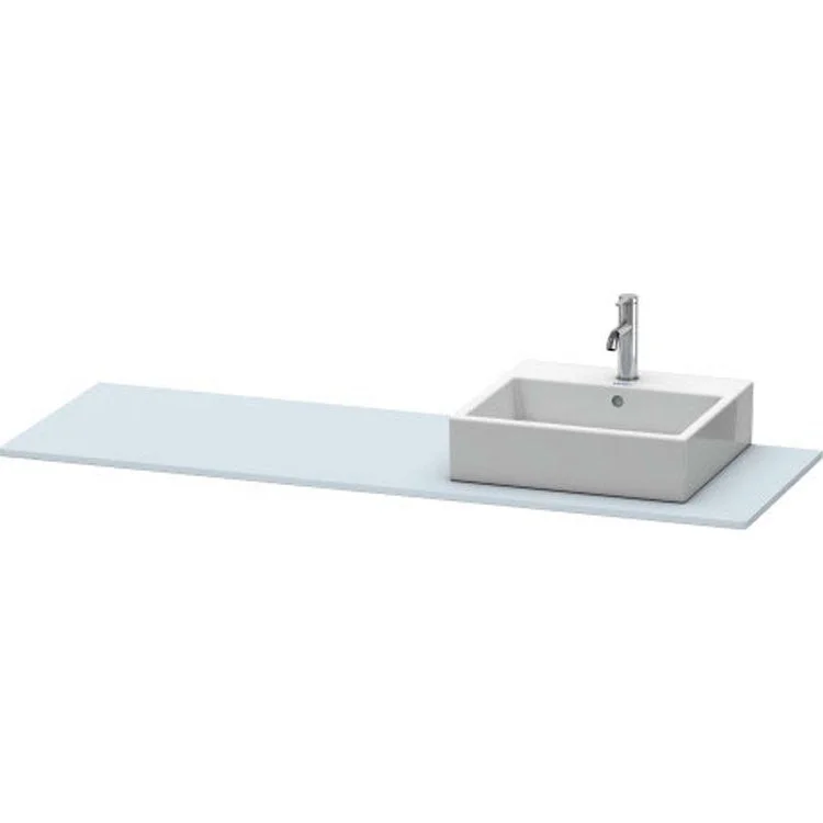 Lavatory Console XSquare Light Blue Satin Matte Single Basin 63 x 21-5/8 Inch Right