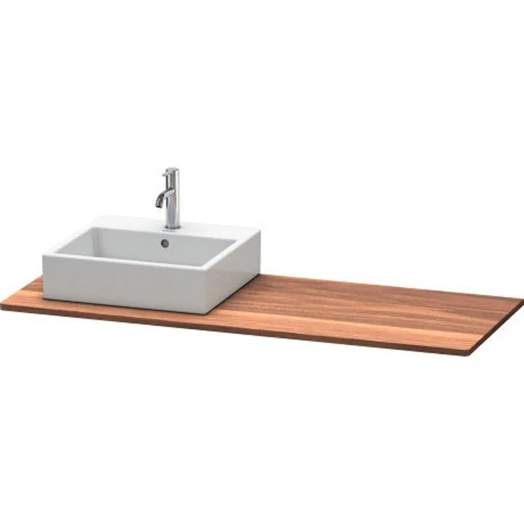 Lavatory Console XSquare American Walnut Single Basin Massive 55-1/8 x 21-5/8 Inch Left