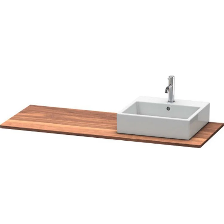 Lavatory Console XSquare American Walnut Single Basin Massive 55-1/8 x 21-5/8 Inch Right