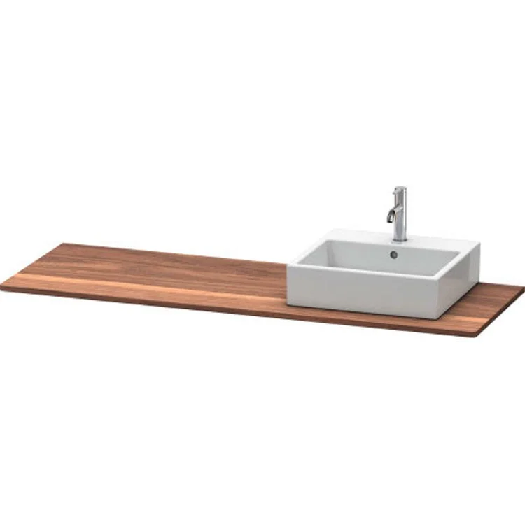 Lavatory Console XSquare American Walnut Single Basin Massive 63 x 21-5/8 Inch