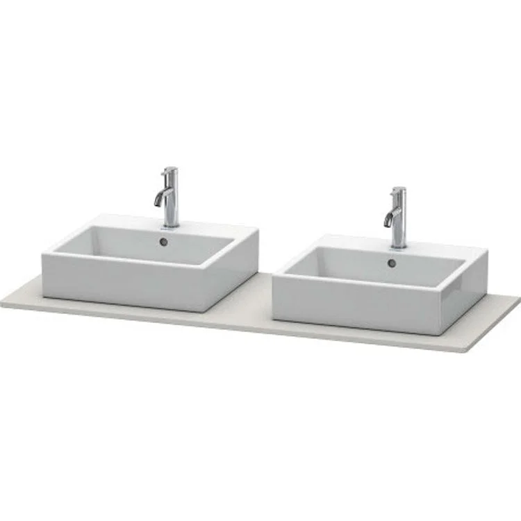 Lavatory Console XSquare Concrete Gray Matte Double Basin 21-5/8 x 55-1/8 Inch