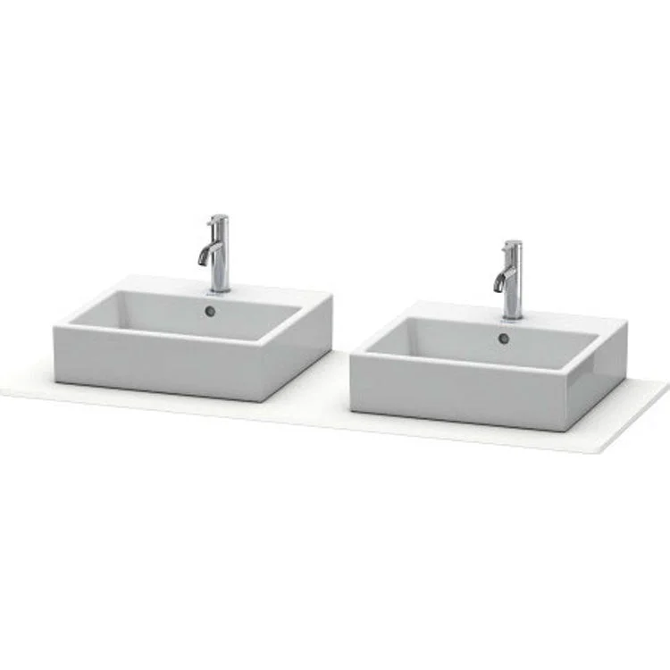 Lavatory Console XSquare White Matte Double Basin 55-1/8 x 21-5/8 Inch