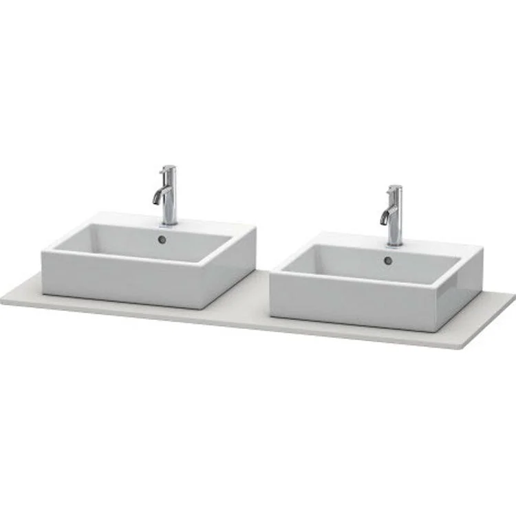 Lavatory Console XSquare Nordic White Satin Matte Double Basin 55-1/8 x 21-5/8 Inch