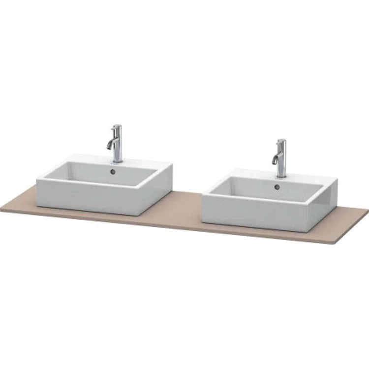 Lavatory Console XSquare Basalt Matte Double Basin 63 x 21-5/8 Inch