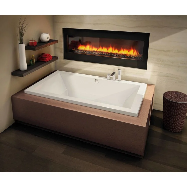 Tub Aliki 72L x 42W Inch Drop-In Hydrofeel Center White Acrylic