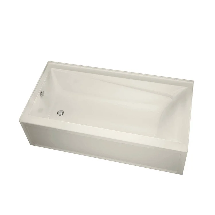 Tub New Town 60L x 32W Inch Alcove Whirlpool Right Hand Biscuit Acrylic