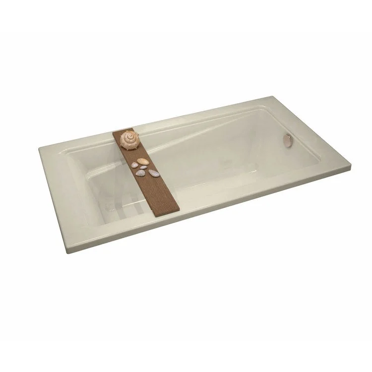 Tub Exhibit 60 x 32 Inch Drop-in Aeroeffect End Bone Acrylic