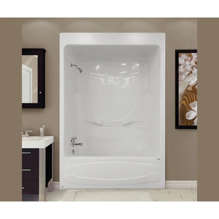 Tub Figaro I 59 x 33 Inch 3 Piece Alcove Whirlpool Left Hand White Acrylic