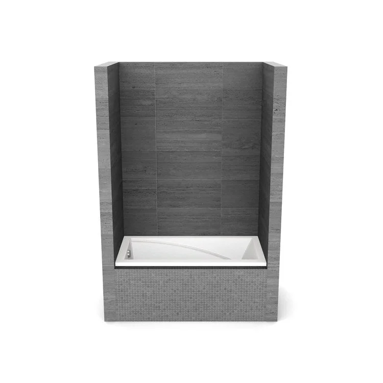 Tub Modulr 60 x 32 Inch Alcove with Armrest Right Hand White Acrylic