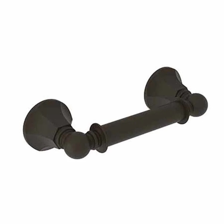 Toilet Paper Holder Metropole Double Post Oil Rubbed Bronze Brass 9-1/2 Inch 3-1/5 Inch Wall Mount