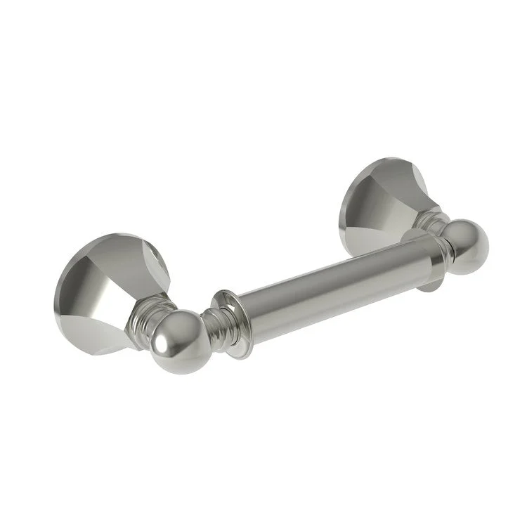 Toilet Paper Holder Metropole Double Post Polished Nickel Brass 9-1/2 Inch 3-1/5 Inch Wall Mount