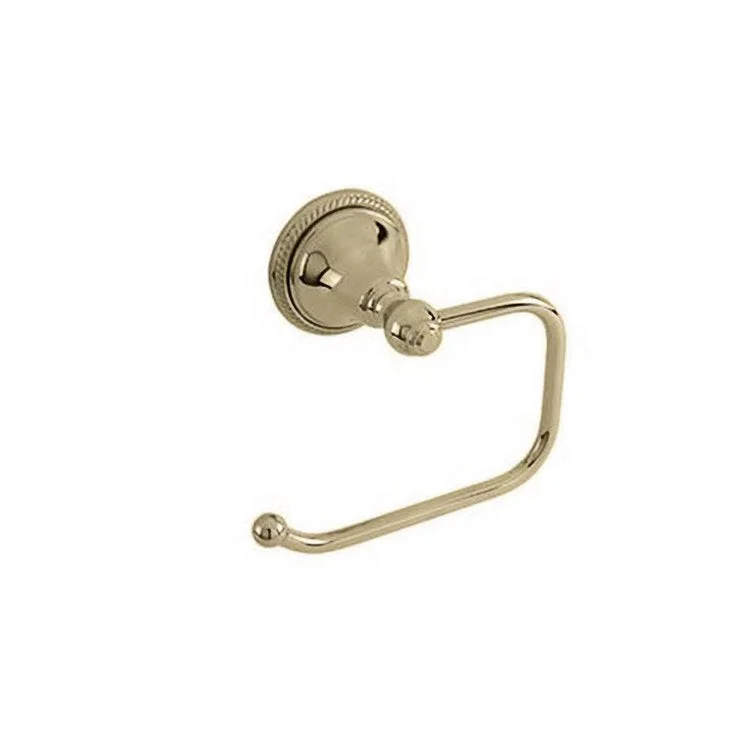 Toilet Paper Holder Amisa Open Roller French Gold PVD Brass 6-1/4 Inch 3-1/4 Inch Wall Mount