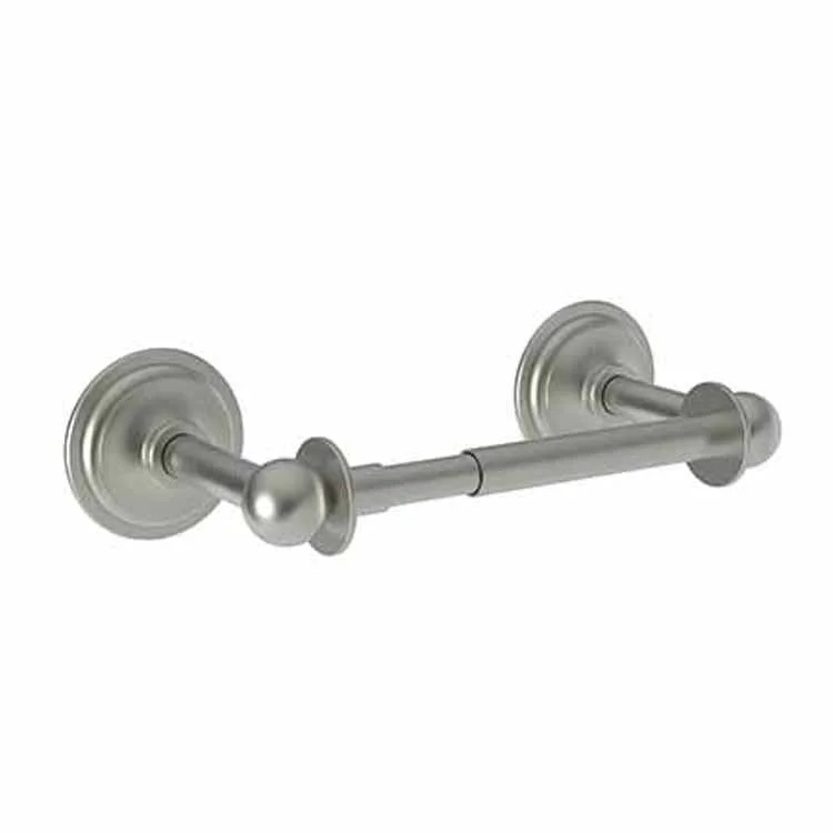 Toilet Paper Holder Miro Double Post Satin Nickel PVD Brass 7-7/8 Inch 2-15/16 Inch Wall Mount