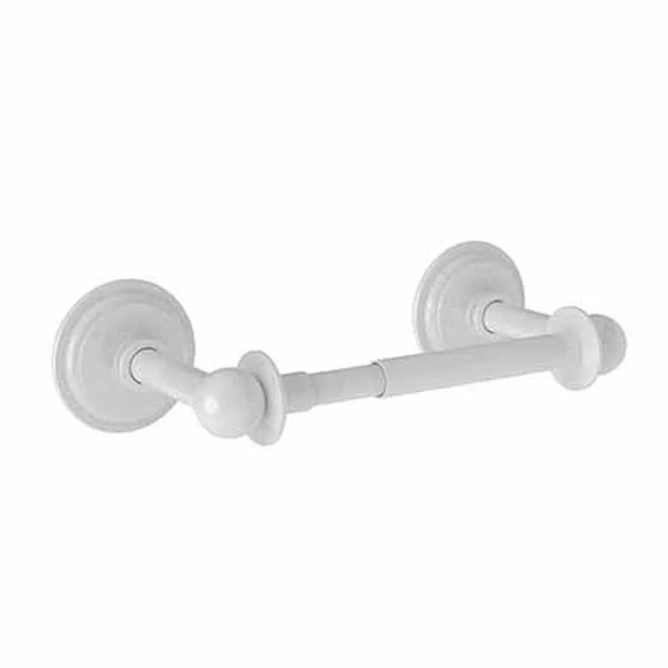 Toilet Paper Holder Miro Double Post White Brass 7-7/8 Inch 2-15/16 Inch Wall Mount