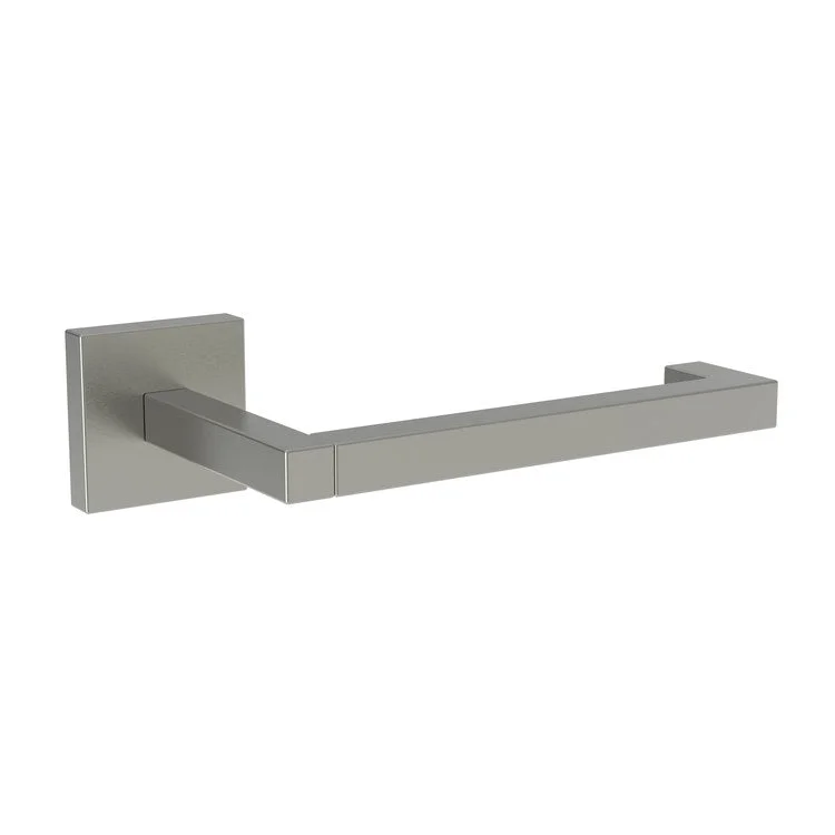 Toilet Paper Holder Cube 2 Open Roller Satin Nickel PVD Metal 6-3/8 Inch 3-1/4 Inch Wall Mount