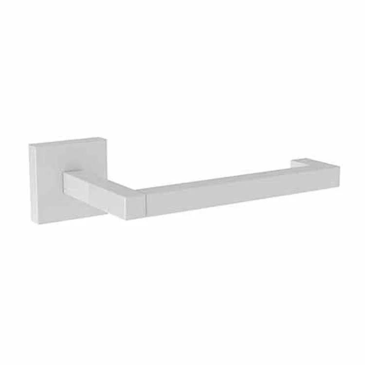 Toilet Paper Holder Cube 2 Open Roller White Metal 6-3/8 Inch 3-1/4 Inch Wall Mount