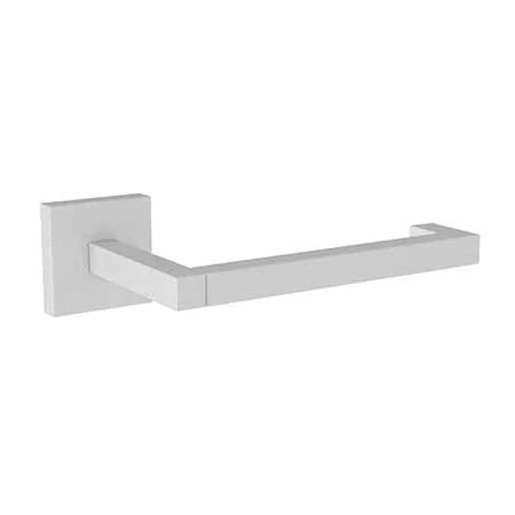 Toilet Paper Holder Cube 2 Open Roller Matte White Metal 6-3/8 Inch 3-1/4 Inch Wall Mount