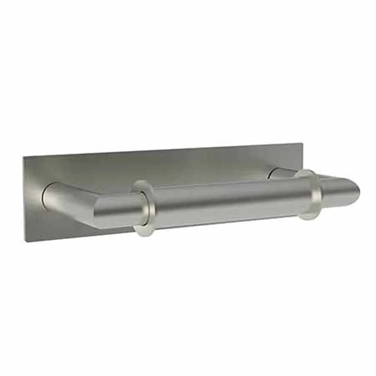 Toilet Paper Holder Metro Double Post Satin Nickel PVD Brass 8-3/4 Inch 3-2/3 Inch Wall Mount