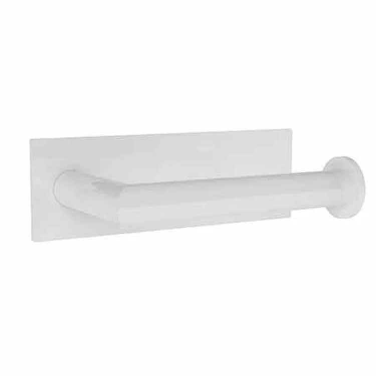 Toilet Paper Holder Metro Open Roller White Brass 6-3/4 Inch 3-2/3 Inch Wall Mount