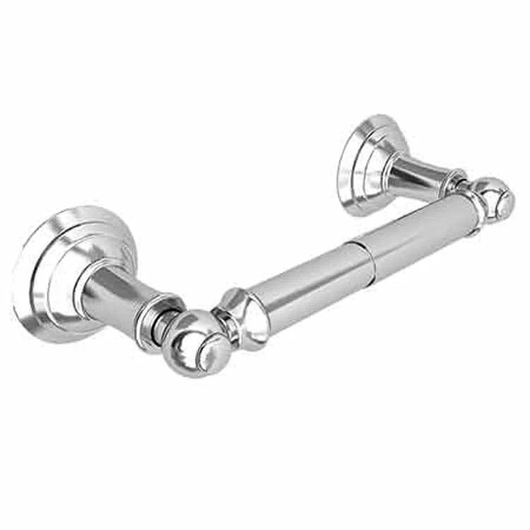 Toilet Paper Holder Alyesbury Double Post Midnight Chrome Brass 9-1/2 Inch 3-5/16 Inch Wall Mount