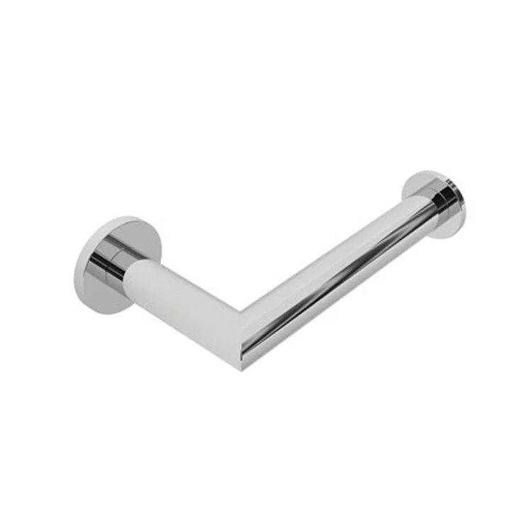 Toilet Paper Holder Priya Open Roller Midnight Chrome Brass 6-1/7 Inch 3 Inch Wall Mount