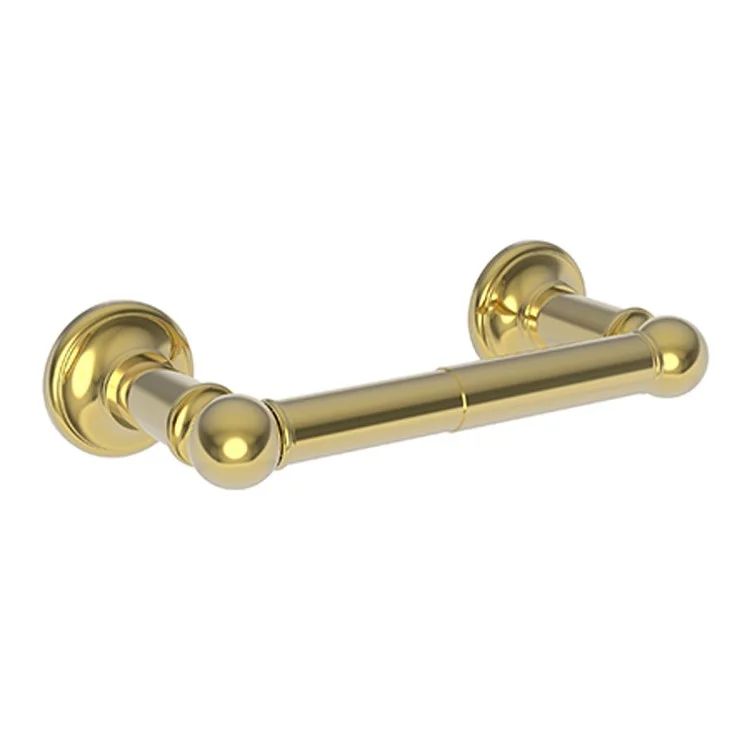 Toilet Paper Holder Ithaca Double Post Polished Gold PVD Brass 8-3/8 Inch 3-9/16 Inch Wall Mount