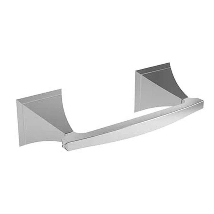 Toilet Paper Holder Joffrey Double Square Post Matte White Brass 9 Inch 3-3/5 Inch Wall Mount