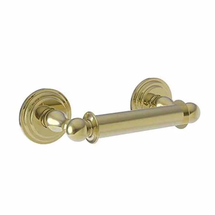 Toilet Paper Holder Alveston Double Post Polished Brass Uncoated Living Brass 8-9/16 Inch 3-3/4 Inch Wall Mount